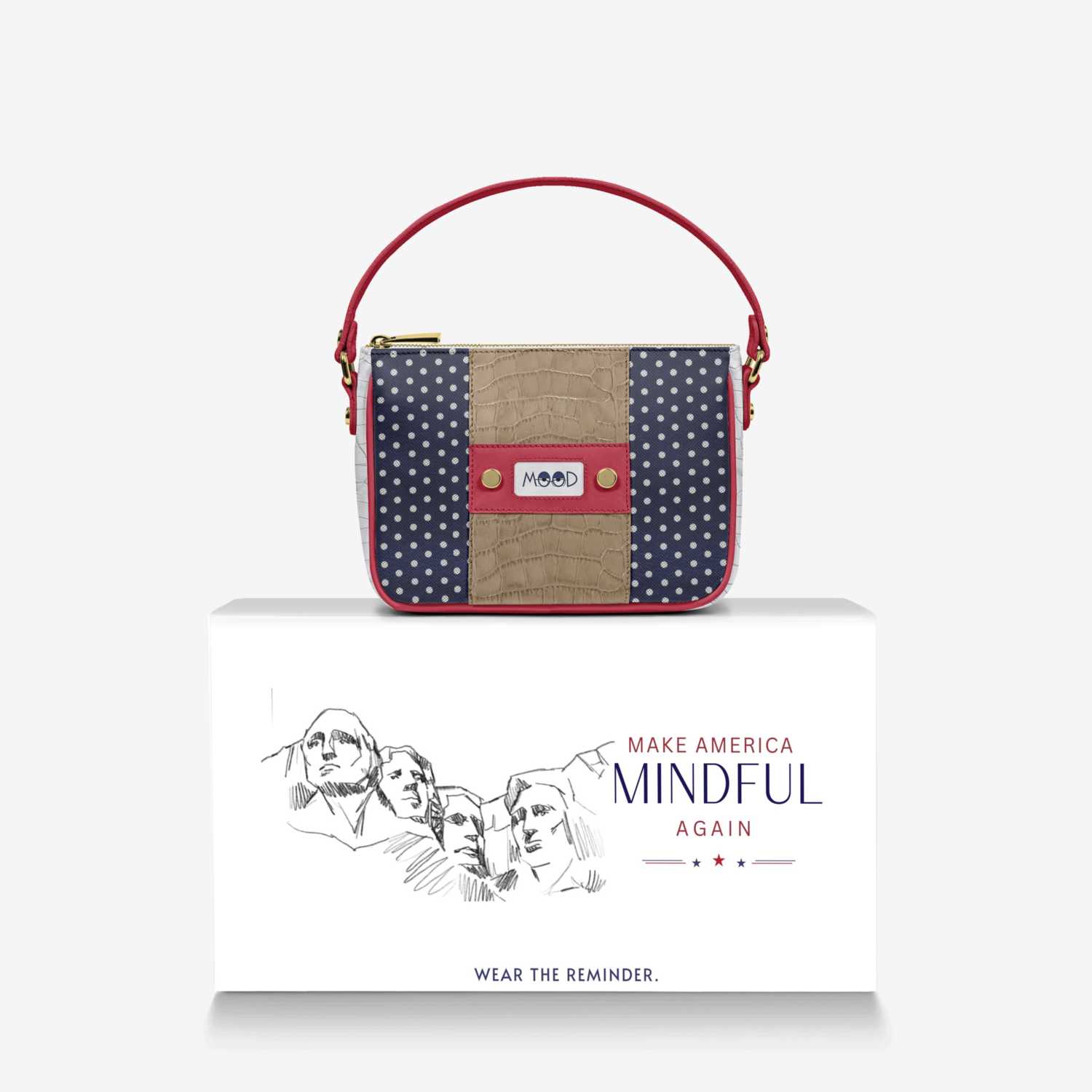 Calm and Carry MOOD purse designed by Kara Pederson