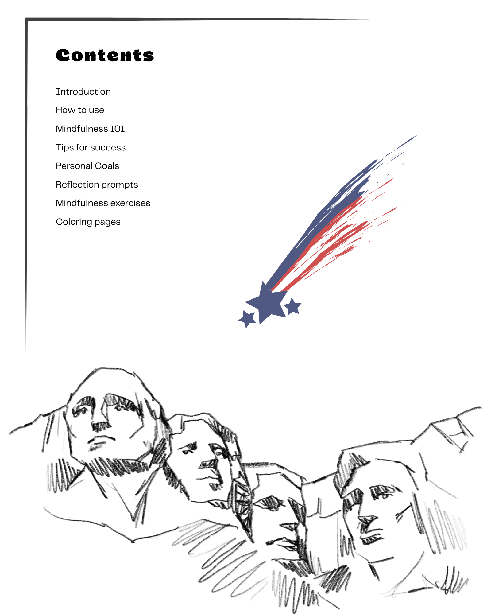 Make America Mindful Again sample page 1 of 7: contents