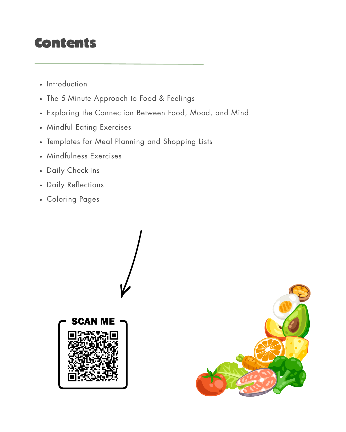 The Mindful Plate sample page 1 of 7: contents